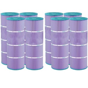 Hurricane 8 Pack HF7483-04P Platinum Purple Pool Filter Cartridge Replacement for PA81-4-M, Unicel C-7483, Filbur FC-1225, Hayward SwimClear C3030 - 1 of 4
