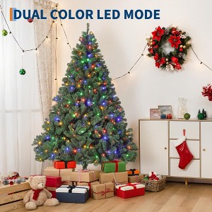 Artificial Christmas Tree, Realistic Spruce, Hinged Branches, Foldable Metal Stand, Holiday Home Decor, Green - 1 of 4