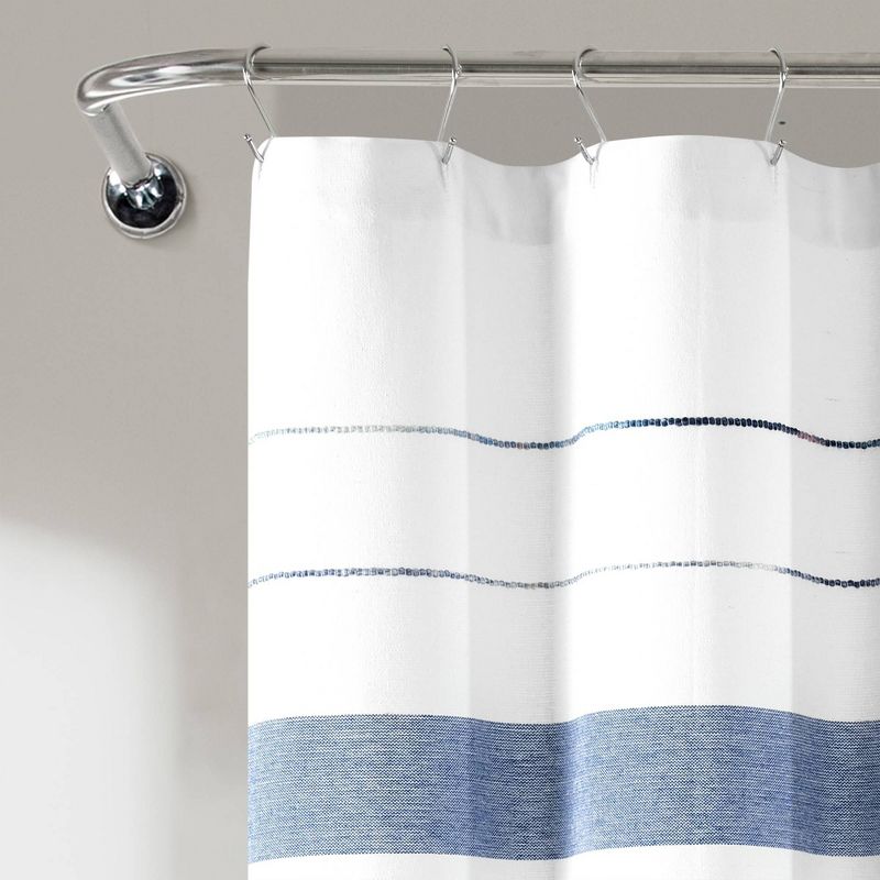 72"x72" Yarn Dyed Eco Friendly Recycled Cotton Shower Curtain - Lush Décor, 2 of 5