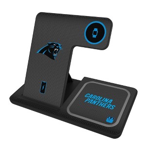 Keyscaper Carolina Panthers Linen 15-Watt 3 in 1 Charging Station - 1 of 4