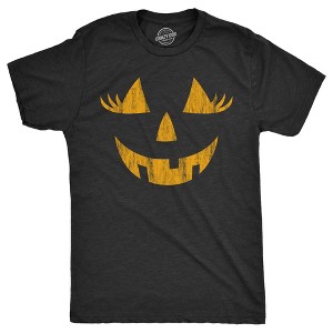 Mens Wacky Wendy Pumpkin T Shirt Funny Halloween Jack O Lantern Crazy Smile Tee For Guys - Crazy Dog Men's T Shirt - 1 of 4