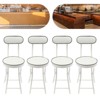 YIYIBYUS Cushioned Padded Folding Stool, 4PCS Portable Bar Stool, White - 3 of 4