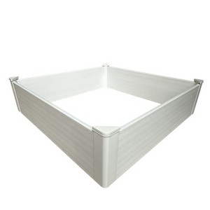 HomeRoots 44" X 44" White Heavy Duty Plastic Square Raised Garden Bed - 1 of 4