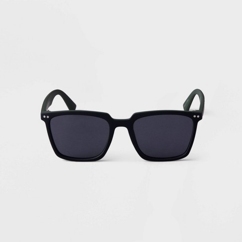 Men's Two-Tone Angular Surf Sunglasses - Goodfellow & Co™ Black