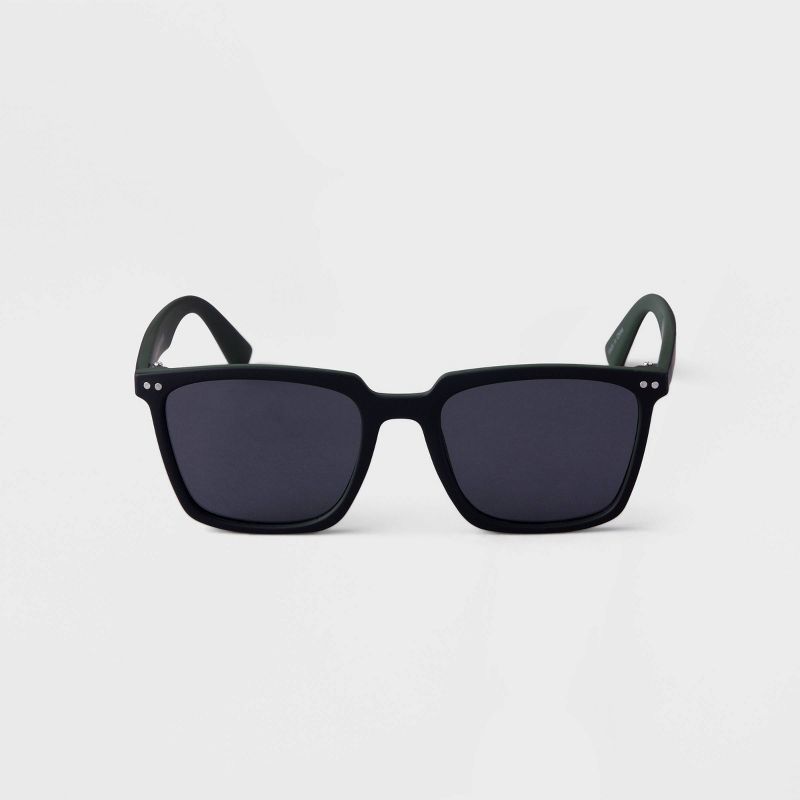 Men&#39;s Two-Tone Angular Surf Sunglasses - Goodfellow &#38; Co&#8482; Black, 1 of 3