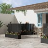 Lirago Iron Black rectangle Planters Planting Box Trellis for Climbing Plants Suitable for gardens and courtyards - 47x24 - 3 of 4