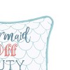 C&F Home 10" x 10" Mermaid Off Duty Embroidered Small Petite Throw Pillow - 2 of 3