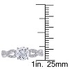 EVERLY JEWELRY | 10K White Gold 1/10 CT Diamond TW And 1 CT TGW Created White Sapphire Infinity Ring - 3 of 4