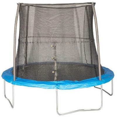 JumpKing 10 Foot Outdoor Trampoline  78sqft & Safety Net Enclosure, Blue JK10VC1