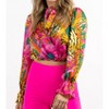 Women's RAJA TIGER TIE NECK BLOUSE - dee elly - 2 of 3