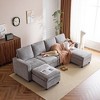 EROMMY 6 - Piece Modular Sectional Couch, Modular Couches and Sofas Sectional with Storage for Living Room - 2 of 4