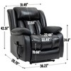 Genuine Leather Dual Motor Power Lift Recliner Chair with 8-Point Vibration Massage & Lumbar Heating, Up to 350 lbs - 3 of 4