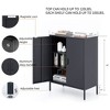 NicBex 3 Drawer File Cabinet with Lock and 2 Doors,Office Cabinet with Metal Handles,Modern Storage Cabinet,Filing Cabinet for Home Office - 3 of 4