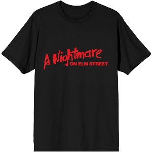 Men's Black T-shirt, Nightmare on Elm Street Logo - 1 of 1