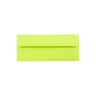 JAM Paper #10 Business Envelope 4 1/8" x 9 1/2" Lime Green 25/Pack (71091)
