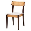 bali & pari Zaila Rattan and Wood Dining Chair Honey/White/Dark Brown - 3 of 4