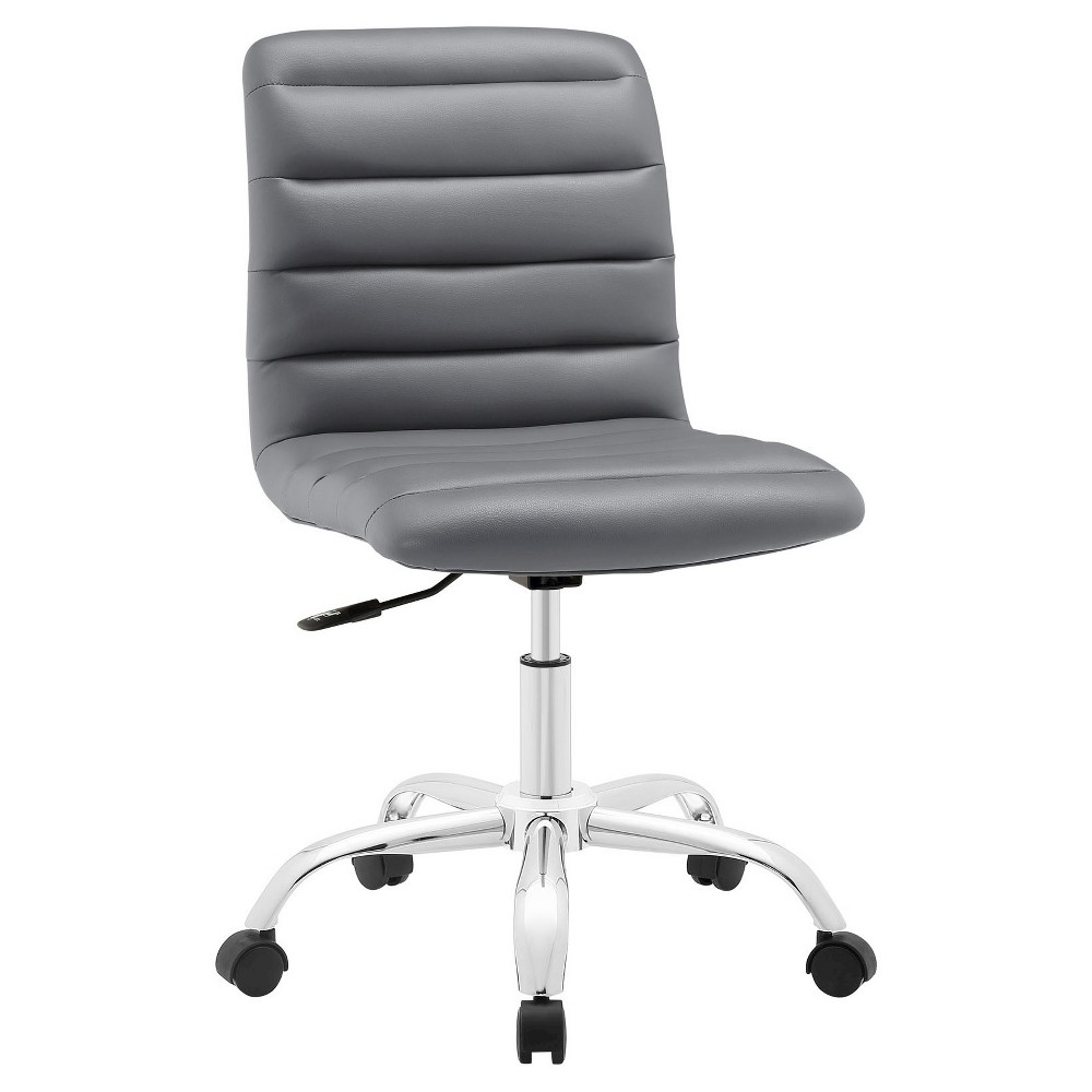 Photos - Computer Chair Modway Ripple Midback Armless Office Chair Armor Gray  