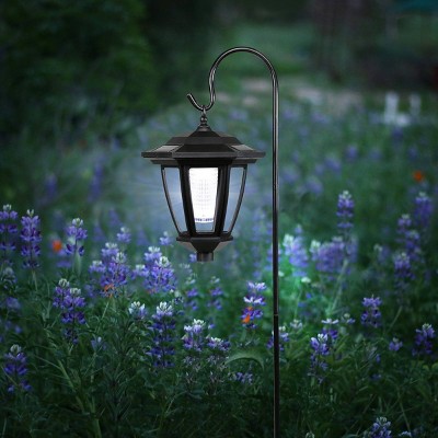 Solar Black LED Outdoor Wall Lantern