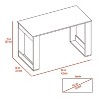 Vynxaria Computer Desk Office Table Smokey Oak Rectangle Shape for Compact Spaces Suitable For Home Office and Study - 4 of 4
