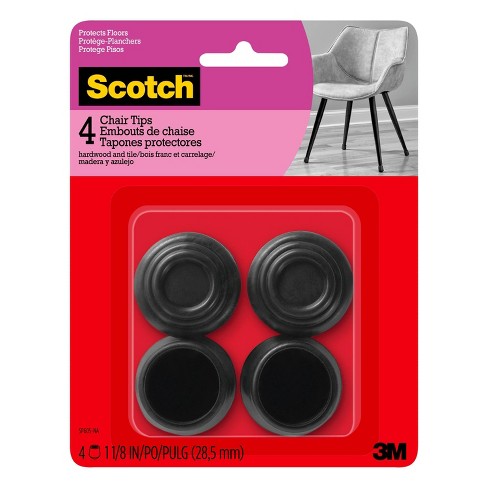 Scotch 4pk Rubber Chair Tips Black Target