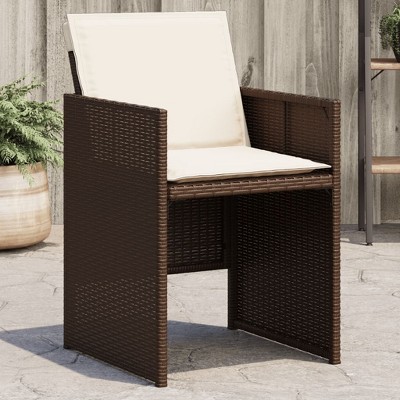 Garden Chair PE rattan, powder-coated steel vidaXL
