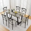 NicBex Dining Table Set for 6 Kitchen Table Table and Chair with 6 Chairs Perfect for Kitchen, Breakfast Nook, Living Room - 4 of 4