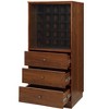 Gulches 25 Bottle Wine Cabinet, 3Drawers 21"x13"x5"H, Wooden Construction with Metal Glides, Free Standing - 3 of 4