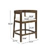 Christopher Knight Home Faraday Upholstered 25.25"  Rubberwood Counter Stools with Footrest (Set of 2) - 3 of 4