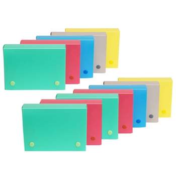 C-Line® 4" x 6" Index Card Case, Assorted Tropic Tones, Pack of 12