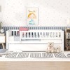PAGED Twin Size Daybed Modern Simple Wooden Bed Frame with Trundle, Guardrail and Opening for Bedroom, Living - 2 of 4