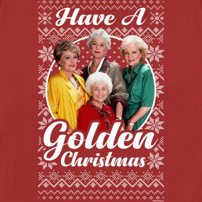 Women's The Golden Girls Ugly Christmas Portrait T-Shirt, 2 of 5