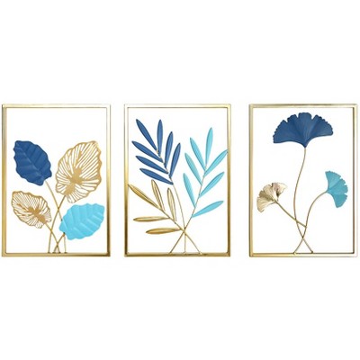 The Lakeside Collection Metal Wall Art Trio Set