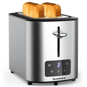 2 Slice Wide Slots, 6 Shade Settings,Bagel Defrost Reheat Cancel New - 1 of 3