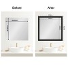 Amanti Art Mirror Makeover Bathroom Mirror Frame Border Kit  - Fully Assembled Peel and Stick Frame - Mirror NOT Included - Avon Black Trim - 4 of 4