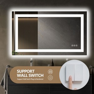 Sapphtopaz Frameless Bathroom Mirror, Smart Vanity Mirror Decorative Wall Mirrors for Bathroom, Over Sink, Bedroom - 1 of 4