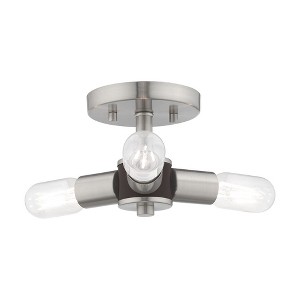 Livex Lighting Copenhagen 3 - Light Flush Mount in  Brushed Nickel - 1 of 1