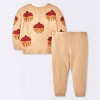 Baby Boys' 2pc Bear Sweater and Pants Set - Cloud Island™ Brown - 2 of 4
