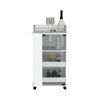 Kitchen Cart with Two-Side Shelves and Glass Door - 3 of 4