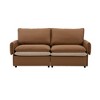 Oversized Dual-Sided Fabric and ECO Leather Armchair Accent Chair with Layered Cushion and Modular Base - 3 of 4