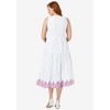 Jessica London Women's Plus Size Sleeveless Eyelet Poplin Dress - 3 of 4
