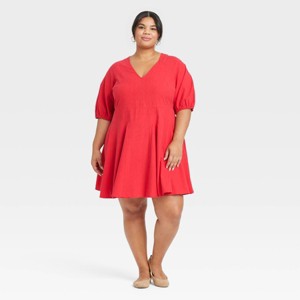 Women's Bell Elbow Sleeve Mini A-Line Dress - Universal Thread™ - 1 of 3