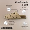 CUSHIONAIRE Benson Women’s Fisherman Clog – Suede Slip-On Sandal with Adjustable Buckle & Contoured Cork Footbed - 3 of 4