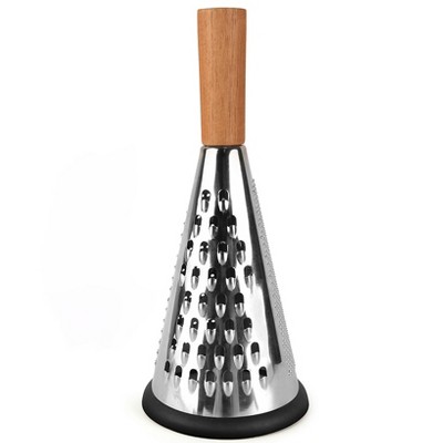 The Lakeside Collection Multifunction Grater with Wood Handle