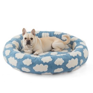 JOEJOY Dog Beds Large Sized Dog - Washable Furry Pet Beds, Round Orthopedic Corduroy Fleece Puppy Beds with Removable Zipper Cover - 1 of 4
