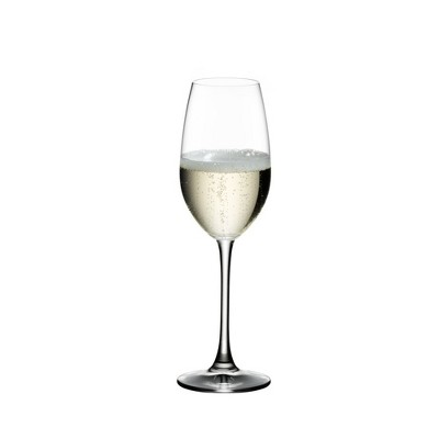Riedel Champagne Glasses 9oz - Set of 2: Crystal Flutes, Dishwasher-Safe, Drinkware, Cold Beverages, Service for 2 ( missing 1)