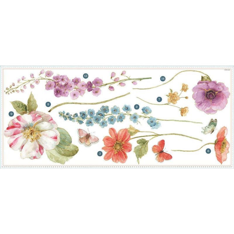 Lisa Audit Garden Flowers Peel and Stick Giant Wall Decal - RoomMates, 5 of 9