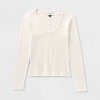 Women's Slim Fit Long Sleeve Scoop Neck Ribbed T-Shirt - Universal Thread™ - 4 of 4
