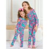 RuffleButts Toddler Girls Viscose from Bamboo Ruffle Long Sleeve Pajama Set, Signature Rear Ruffles - 4 of 4