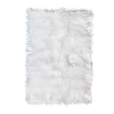 5'x7' Rectangle Woven Area Rug White - Super Area Rugs