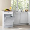 INFURNIC Decorative Storage Cabinets Tilt Out Trash Can Cabinet with Drawers for Kitchen and Laundry Room, White, 21.65"*12.6"*36" - 2 of 4